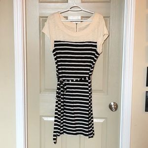 Merona stripped tie waist dress. NWOT